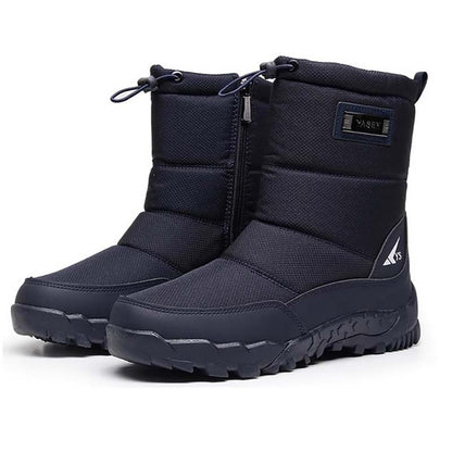 Thick, warm, high-top snow boots for men