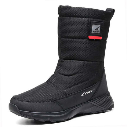 Thick, warm, high-top snow boots for men