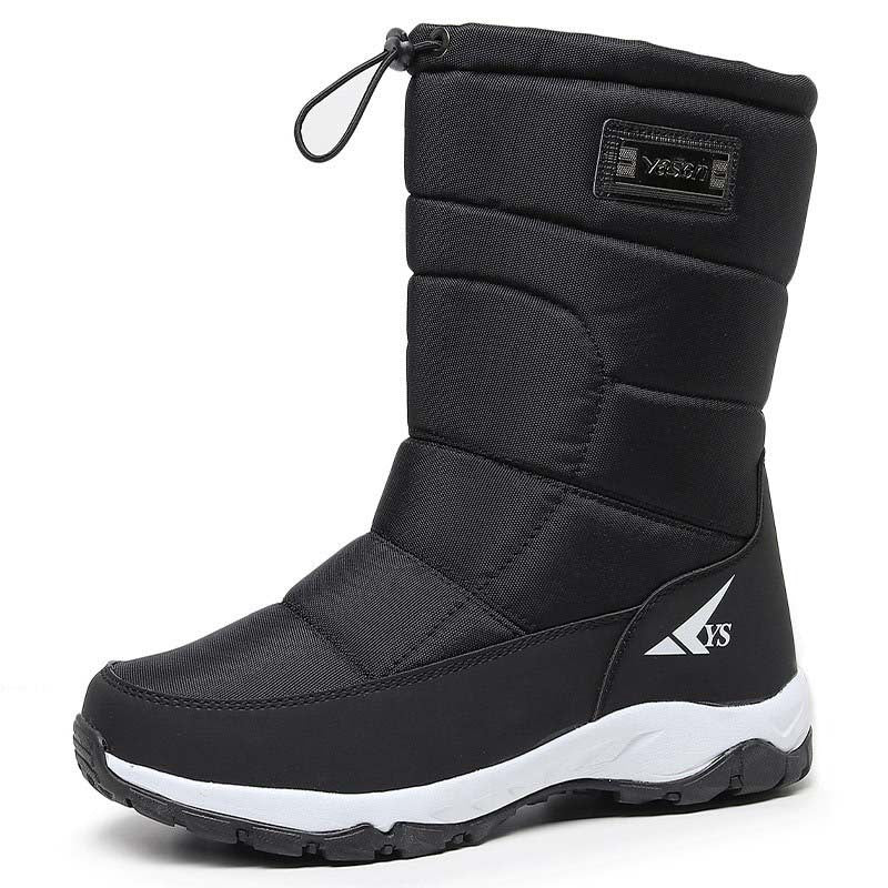 Thick, warm, high-top snow boots for men
