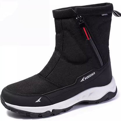Thick, warm, high-top snow boots for men